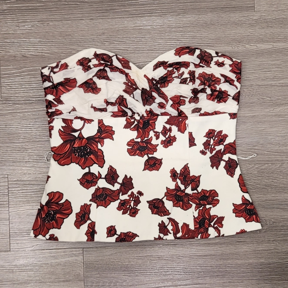 Poinsettia Draped Chest Corset Bustier